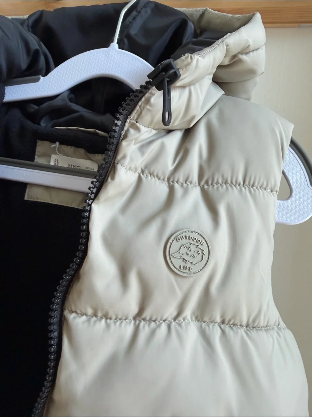 Mango Kids Puffer Vest with Hood Size 3-4